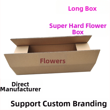 Kraft kartono gėlių dėžutė su pritaikomu logotipu, 0,5 kg grynoji masė, 250 gsm, skirta dovanoms, bendram ir logistikos įpakavimui