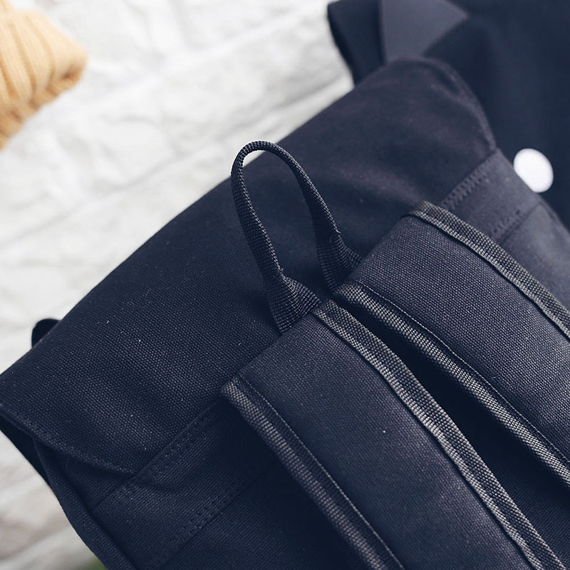 Drobė kuprinė su dideliu talpumu ir 3D katės dizainu, nešiojamojo kompiuterio kišenė, dangtelio užsegimas