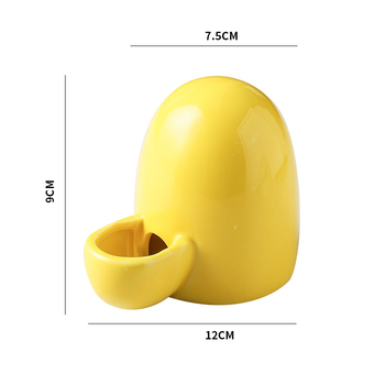 Portselaninis paukščių lesyklėlė ir geriamasis indas; keramikinis vandens indas; tinkama mažiems paukščiams (Medžiaga: portselanas; Ne importuota)