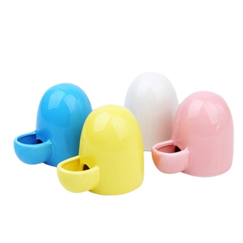 Portselaninis paukščių lesyklėlė ir geriamasis indas; keramikinis vandens indas; tinkama mažiems paukščiams (Medžiaga: portselanas; Ne importuota)