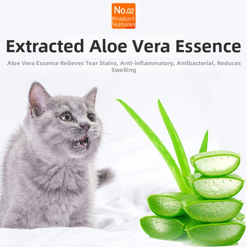 Mājdzīvnieku acu salvetes, kaķiem un suņiem, asaras traipu mazināšana, materiāls: papīra salvetes