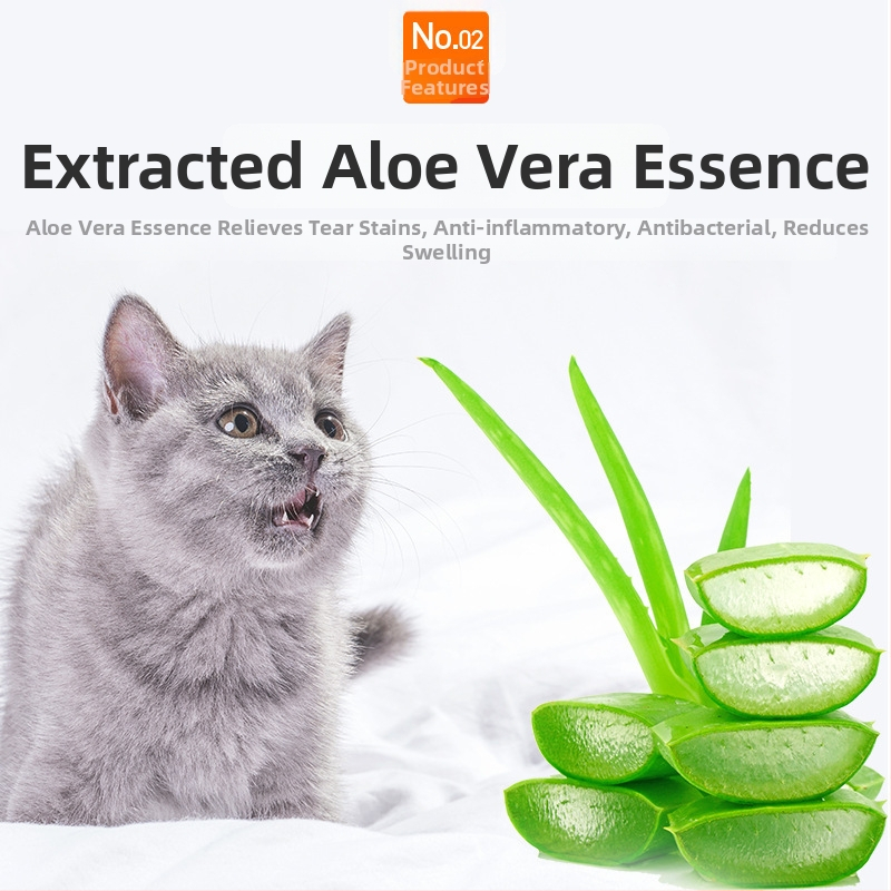 Mājdzīvnieku acu salvetes, kaķiem un suņiem, asaras traipu mazināšana, materiāls: papīra salvetes