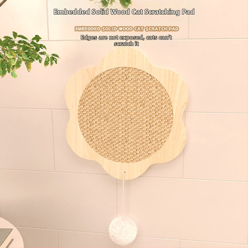 Kaķu skrāpētāja plāksne no sisāla, pakarināšanai pie sienas, vertikālais dizains, minimālistisks stils, materiāls: sisals, iepakojumā 10 gab.