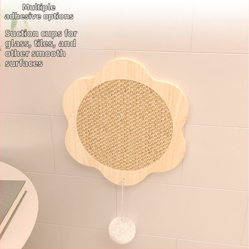 Kaķu skrāpētāja plāksne no sisāla, pakarināšanai pie sienas, vertikālais dizains, minimālistisks stils, materiāls: sisals, iepakojumā 10 gab.