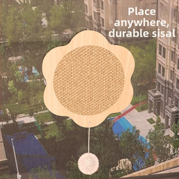 Kaķu skrāpētāja plāksne no sisāla, pakarināšanai pie sienas, vertikālais dizains, minimālistisks stils, materiāls: sisals, iepakojumā 10 gab.