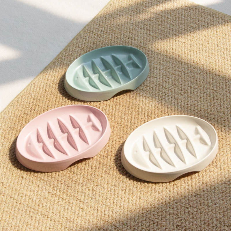 Master Preferred Kaķa Melamīna Bļoda ar Zivju Kaula Formu Lētai Ēšanai, Pret Aizrīšanos