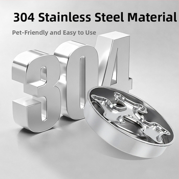 Nerūsējošā tērauda suņa lēnā barošana bļodiņa — universāls lietojums, zīmols Paitel, saderīga ar automatizētām barošanas sistēmām