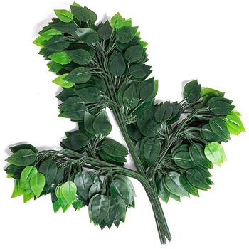 Mākslīgās lapas un zari no zīda ziediem, injekcijas formēšanas konstrukcija, dažādu lapu un zari komplekts, fotogrāfiju rekvizītiem un mājas dekorācijai