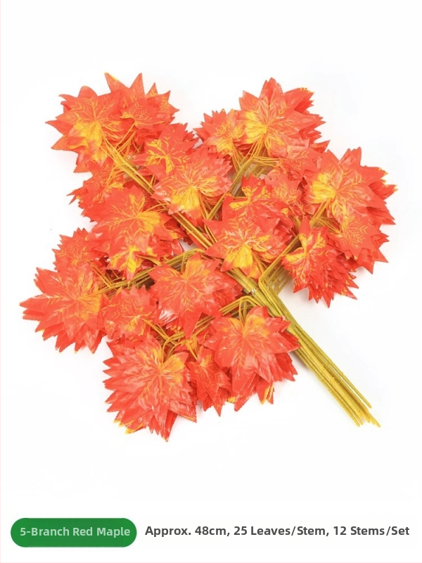 Mākslīgās lapas un zari no zīda ziediem, injekcijas formēšanas konstrukcija, dažādu lapu un zari komplekts, fotogrāfiju rekvizītiem un mājas dekorācijai