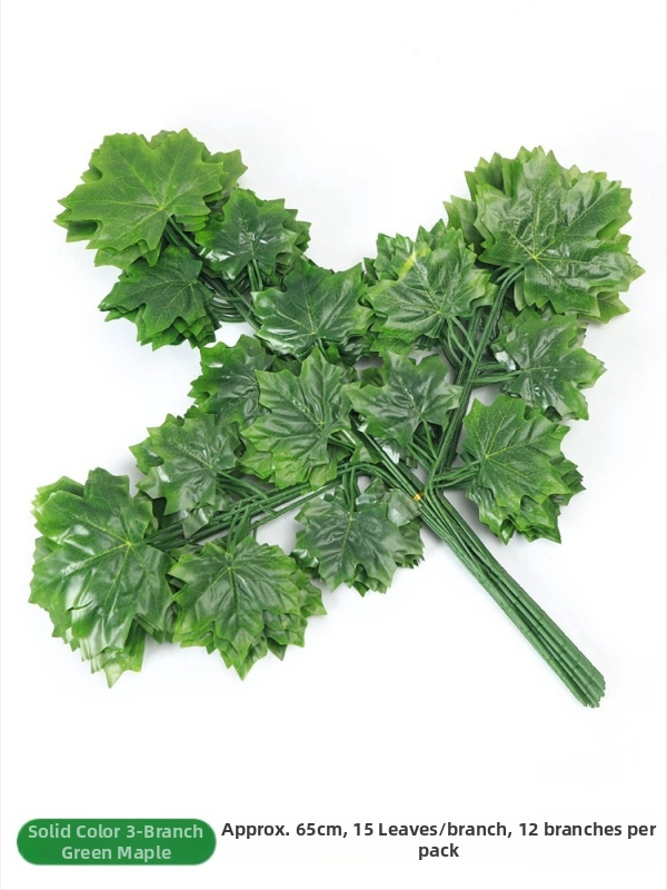 Mākslīgās lapas un zari no zīda ziediem, injekcijas formēšanas konstrukcija, dažādu lapu un zari komplekts, fotogrāfiju rekvizītiem un mājas dekorācijai