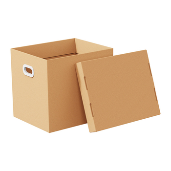 Kutija za pohranu od kraft papira, sklopiva, sa poklopcem, kapacitet 40-50 L, prilagodljivo logo, za odjeću, knjige i sitnice