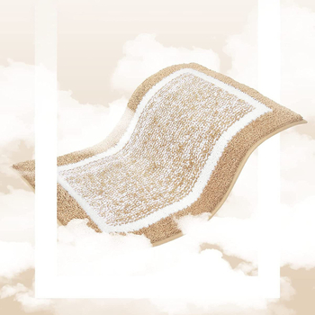 Mikropluošto vonios kambario įėjimo kilimėlis, kvadrato formos, 15 mm plaukų aukštis, skalbiasi mašina