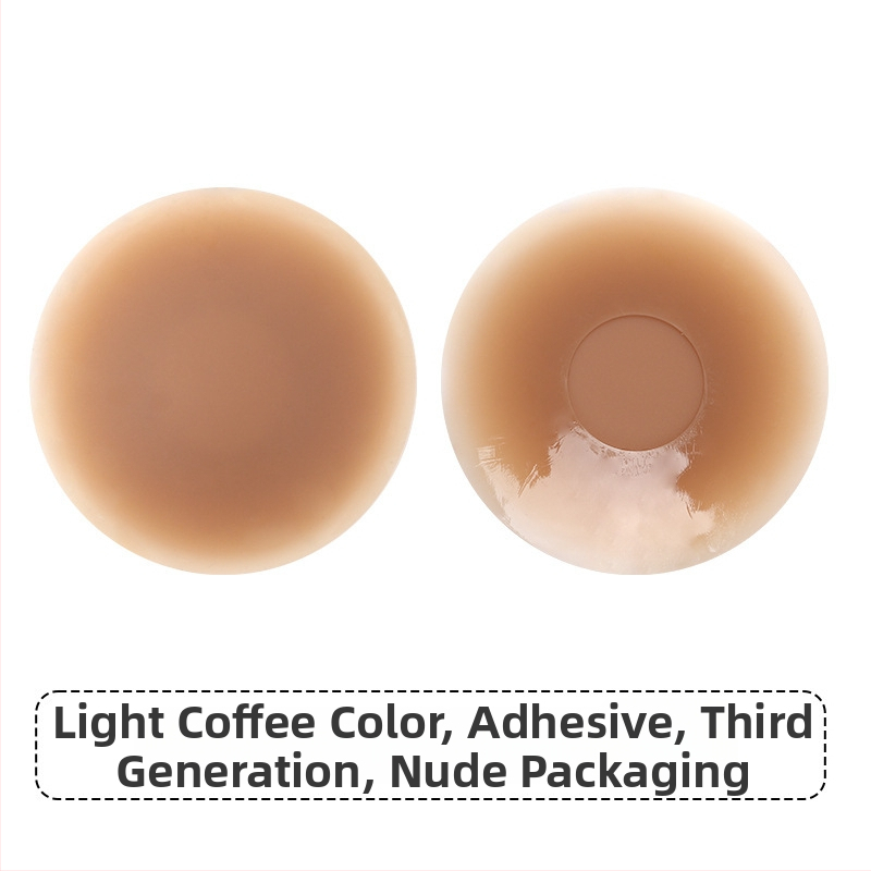 Silikono krūtų lipdukas – be žymių, kvėpuojantis, nematomas; plonas, spenelio forma: apvali; blizgus paviršius