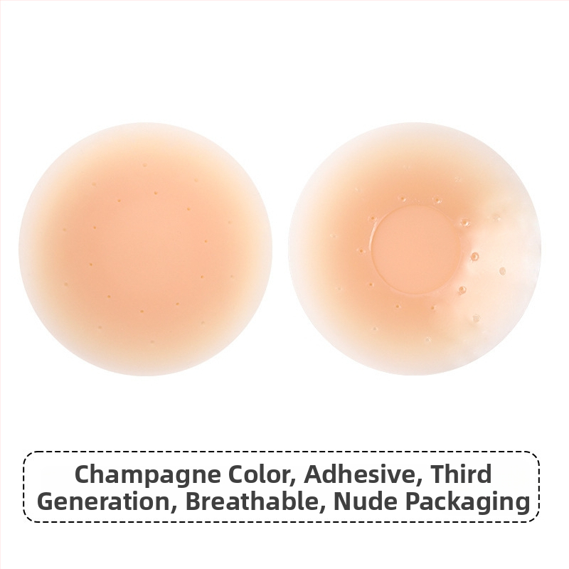 Silikono krūtų lipdukas – be žymių, kvėpuojantis, nematomas; plonas, spenelio forma: apvali; blizgus paviršius