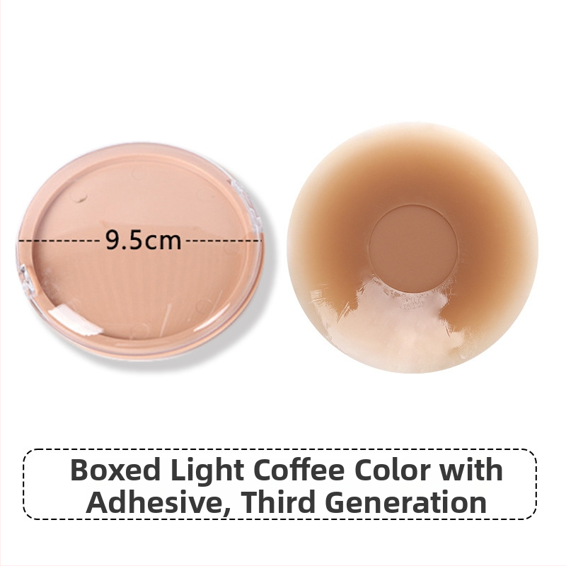 Silikono krūtų lipdukas – be žymių, kvėpuojantis, nematomas; plonas, spenelio forma: apvali; blizgus paviršius