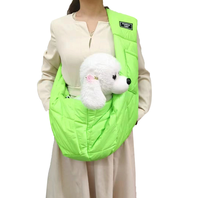 Чанта за домашни любимци - квилирана зимна изолация, мека полиестерна материя, каре шарка, капацитет 7,5 кг