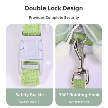 Mažų šunų krūtinės diržas, poliesteris, neatsijungiantis pavadėlis pasivaikščiojimams