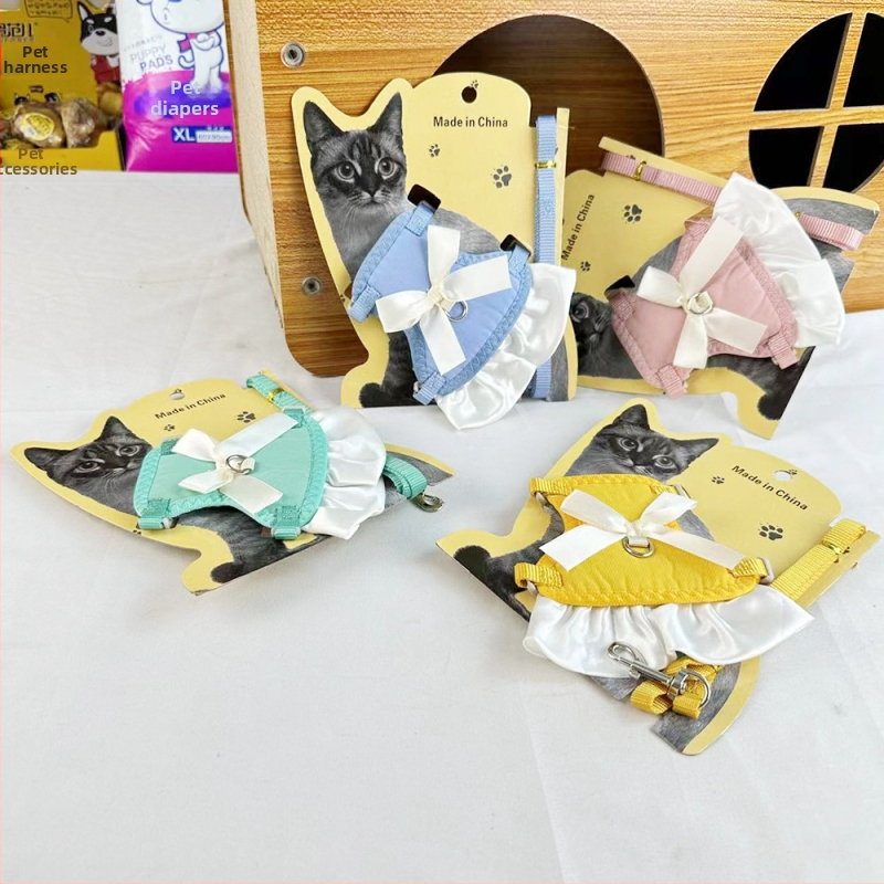 Nailoninis katės harnas su kvėpuojančia krūtinės juosta, anti-evazijos dizainas