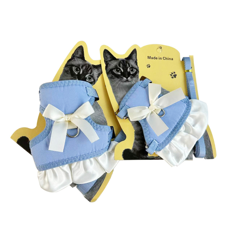 Nailoninis katės harnas su kvėpuojančia krūtinės juosta, anti-evazijos dizainas