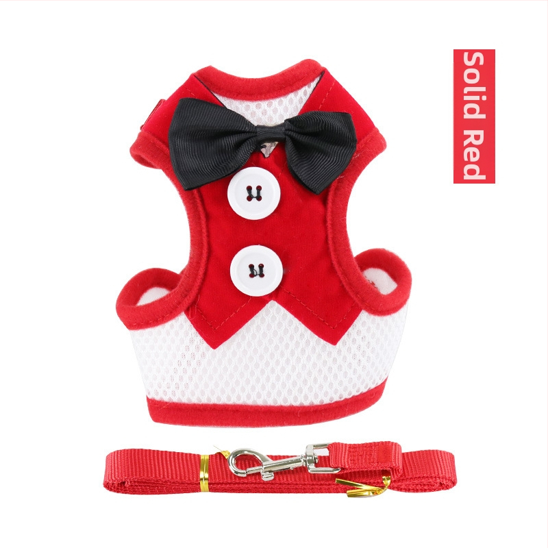 Katės harnasas ir pavadėlio rinkinys, kvėpuojantis liemenės stiliaus, audinys, prekės ženklas Pet Baihui, kategorija traukos juosta