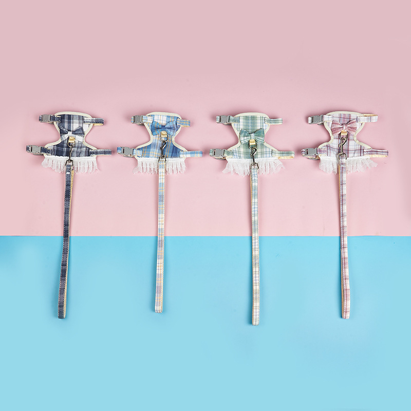 Katės liemenėlės stiliaus harnesas, medžiaga: audinys, prekė Do ha ha Meow, traukos diržas, skirta katėms