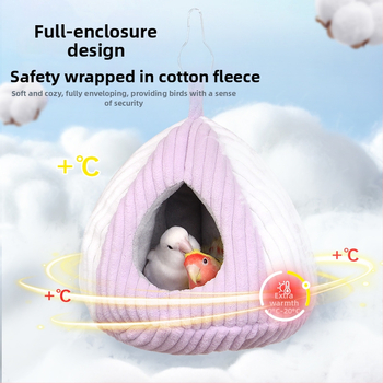 Žieminis audinio lizdas hamsters ir mažiems paukščiams, ovali forma, palaiko šilumą