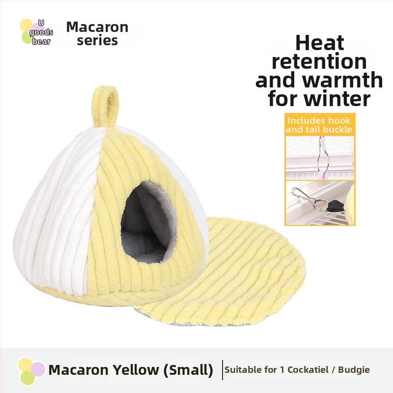 Žieminis audinio lizdas hamsters ir mažiems paukščiams, ovali forma, palaiko šilumą