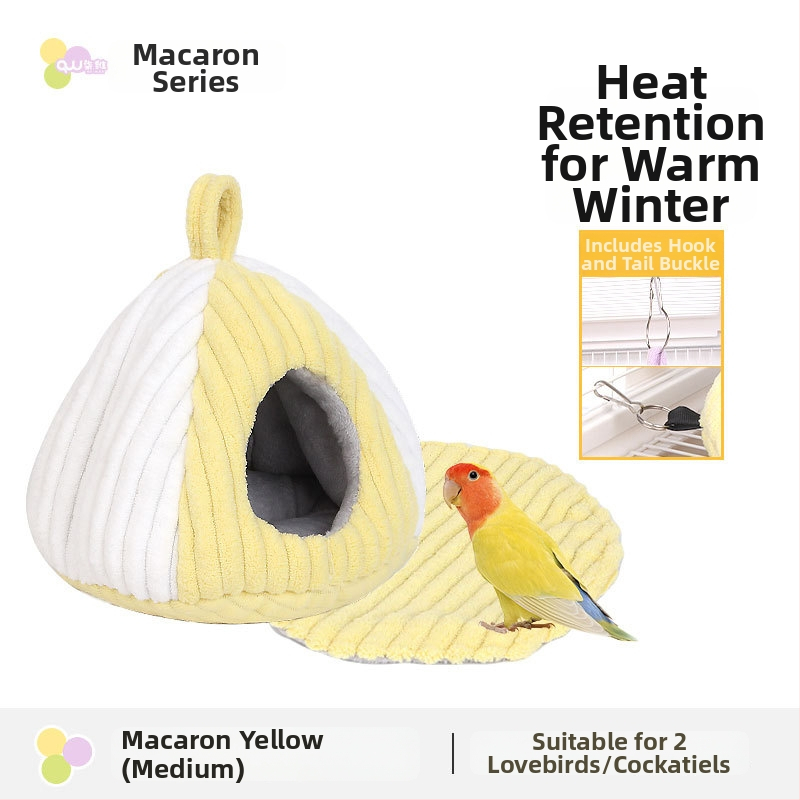Žieminis audinio lizdas hamsters ir mažiems paukščiams, ovali forma, palaiko šilumą