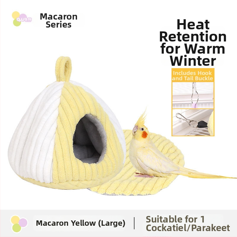 Žieminis audinio lizdas hamsters ir mažiems paukščiams, ovali forma, palaiko šilumą