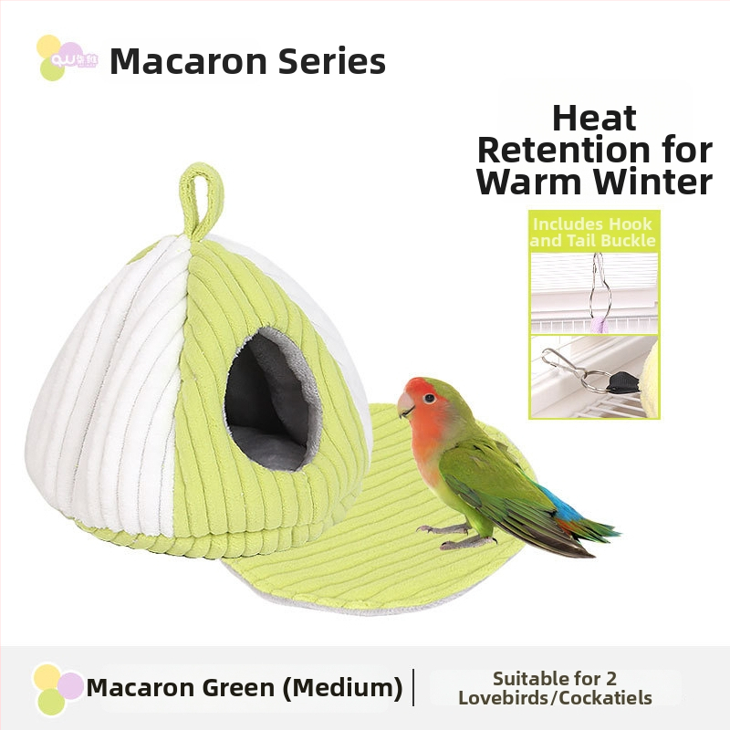 Žieminis audinio lizdas hamsters ir mažiems paukščiams, ovali forma, palaiko šilumą