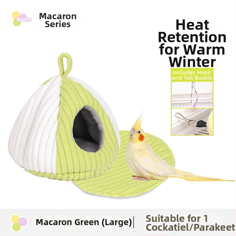 Žieminis audinio lizdas hamsters ir mažiems paukščiams, ovali forma, palaiko šilumą