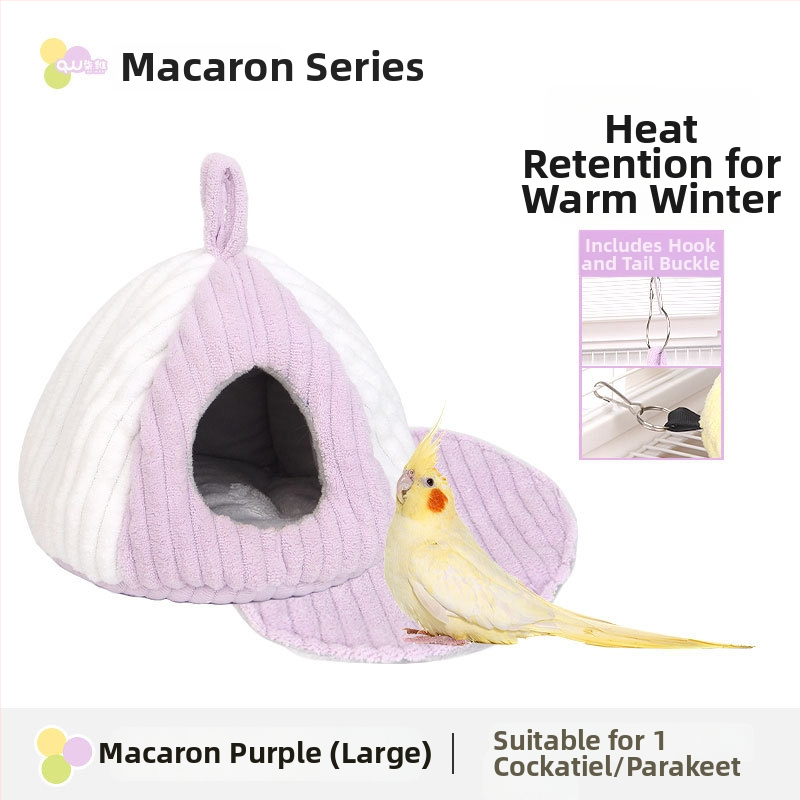 Žieminis audinio lizdas hamsters ir mažiems paukščiams, ovali forma, palaiko šilumą