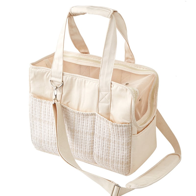 Korejos stiliaus kanvosinė pet maišelis su pečių juosta — vidaus gyvūnams, vieno spalvos raštas, vidutinio minkštumo kietumas