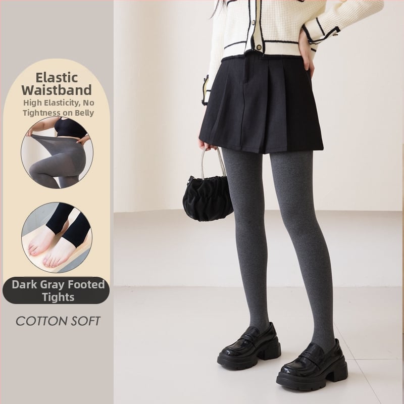 Medvilninės leginsės su flisu viduje, dryžuoto rašto, storos ir šiltos, aukštas elastingumas