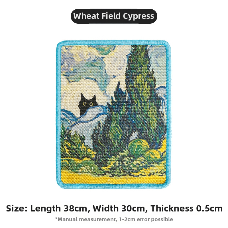 Kaķu skrāpēšanas dēlis no sisala – sienas uzstādāms, izturīgs pret nodilumu, bez šķembām, japāņu stils