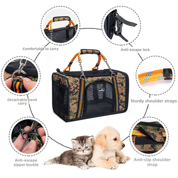 Automobilio gyvūnų krepšys, kvėpuojantis, poliesteris, 20L talpa, tinka 4–8 kg gyvūnams, atspari dilimui ir įbrėžimams