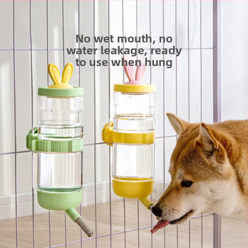 Pakabināms ūdens dozētājs mājdzīvniekiem — piemērots kaķiem un suņiem, bez mitras mutes, PET/PPR/PP materiāli, zīmols Dog, 45 gab. uz kartona