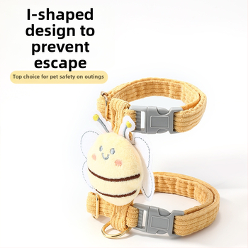 Nailonas katės harnizas su I formos krūtinės diržu, reguliuojamas, neatsukamas pavadėlis, kilmė Yiwu, prekė Jiawang yimiao