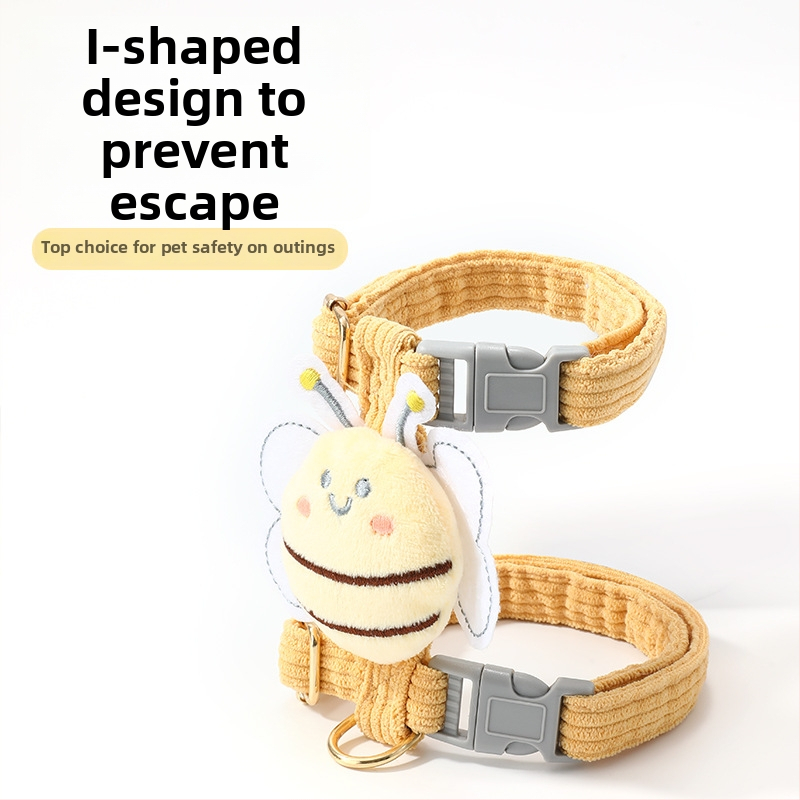 Nailona kaķa harnass ar I formas krūšu siksnu, regulējams, neatvērto pavadiņa, izcelsme Yiwu, zīmols Jiawang yimiao