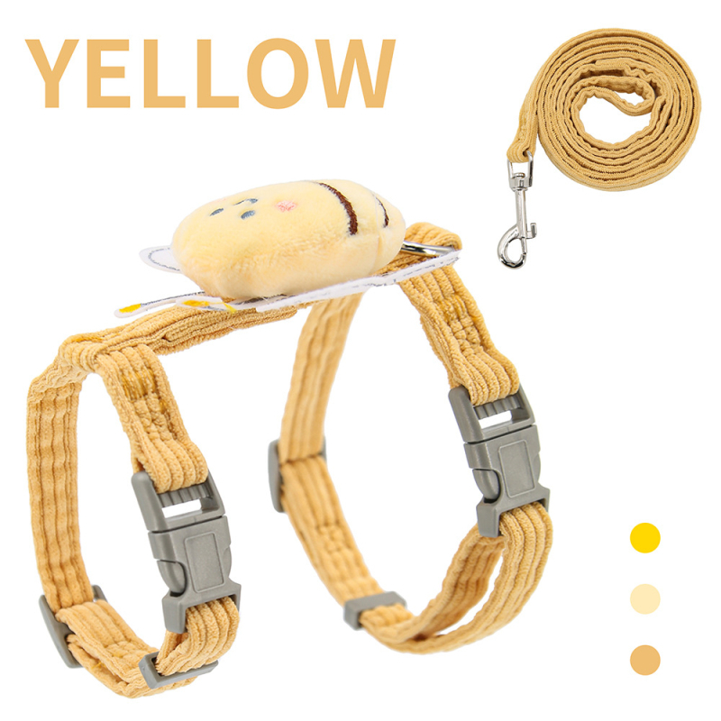 Katės liemenė su pavadėliu, I formos dizainas, anti pabėgimo funkcija, poliesteris