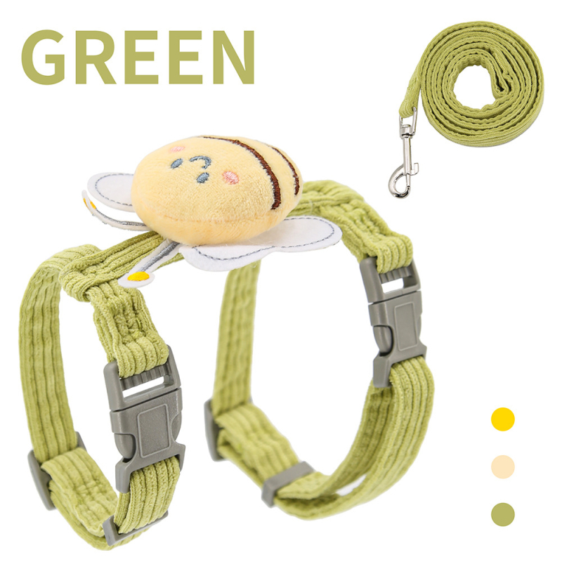 Katės liemenė su pavadėliu, I formos dizainas, anti pabėgimo funkcija, poliesteris