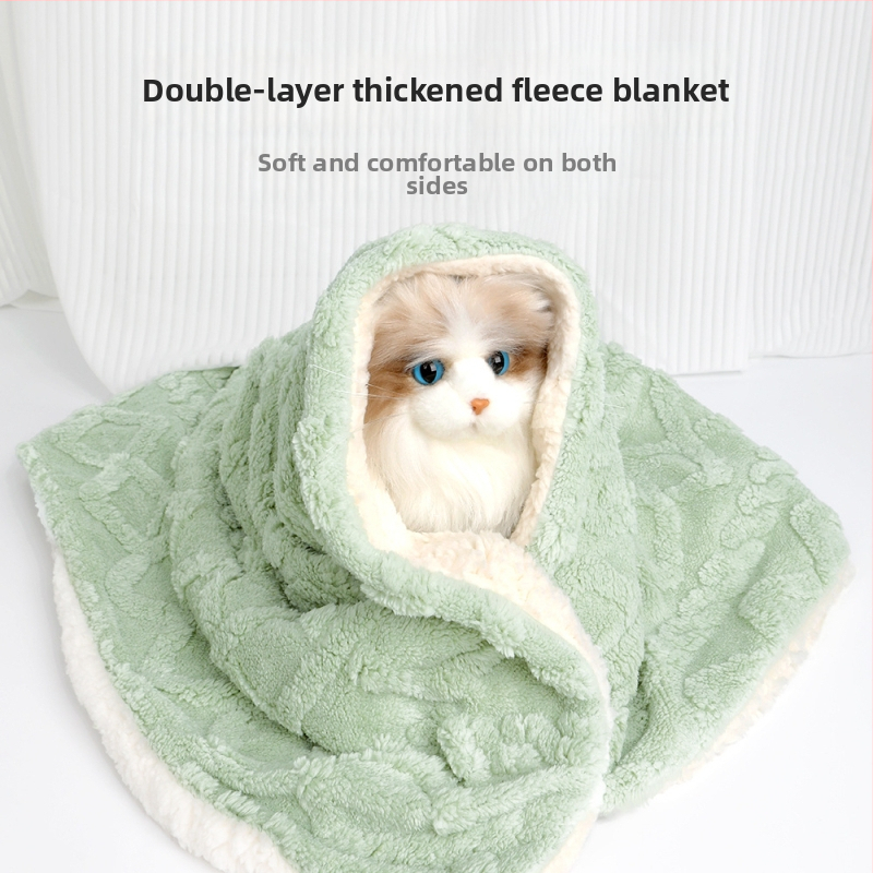 Aihe šunų pledas su sėdėjimo pagalve iš Shu cotton velvet – skalbiama