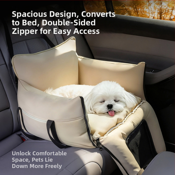 Automobilių gyvūnų guolis automobiliui, visoms sezonoms, tekstūruota oda, atsparus nešvarumams ir vandeniui, vienos spalvos, medžiaga: bio-proteinė oda + PP medvilnė, kietumas: vidutinis–minkštas, įgaliotas privatūs prekės ženklas