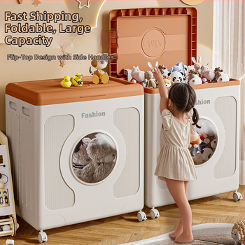 Skladací úložný box na oblečenie, s kolieskami, objem 150–200 L, odolný voči prachu a vlhkosti, viacúčelový