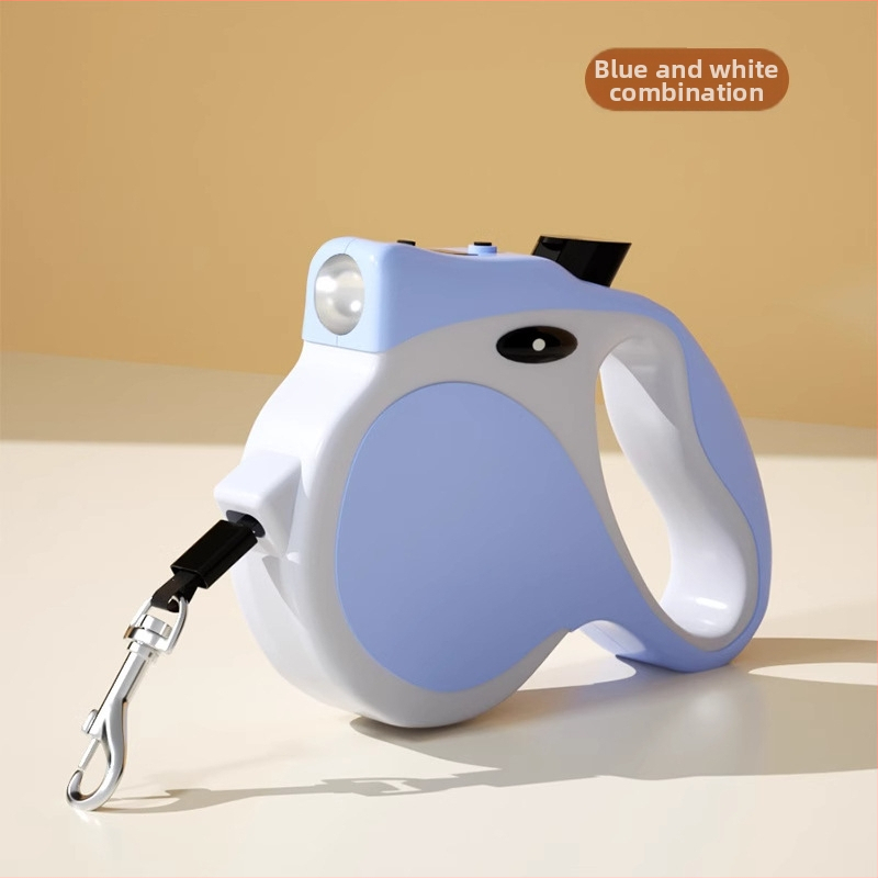 Ištraukiamas šunų pavadėlis vidutinio ir mažo dydžio šunims – Medžiaga: ABS, pynuta juosta, lydinys; Ištraukiamas: Taip; Kategorija: Traukimo diržai gyvūnams