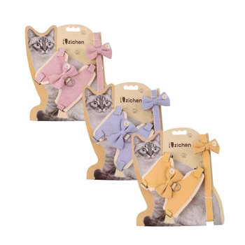 PALSWOW katės harnasas su pavadėliu, drobė, 100 vienetų, skirtos katėms