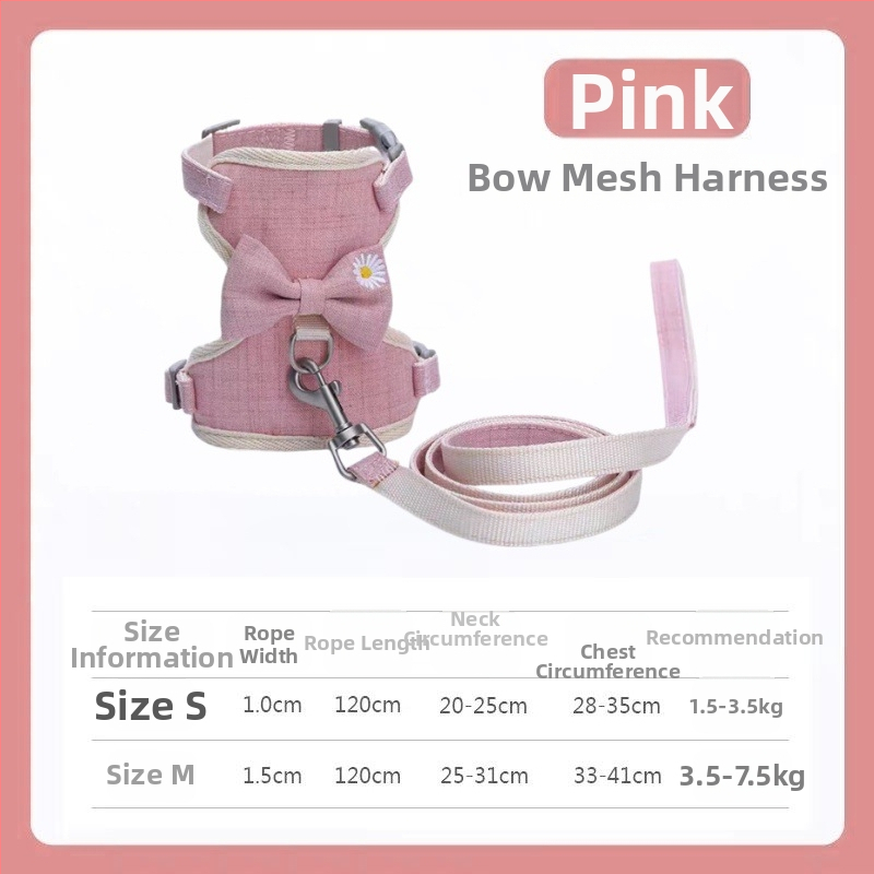 PALSWOW katės harnasas su pavadėliu, drobė, 100 vienetų, skirtos katėms