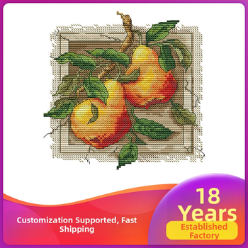 Kryžminio siuvinėjimo rinkinys - Kriaušės motyvas, 11CT audinys, Svetainės dekoras