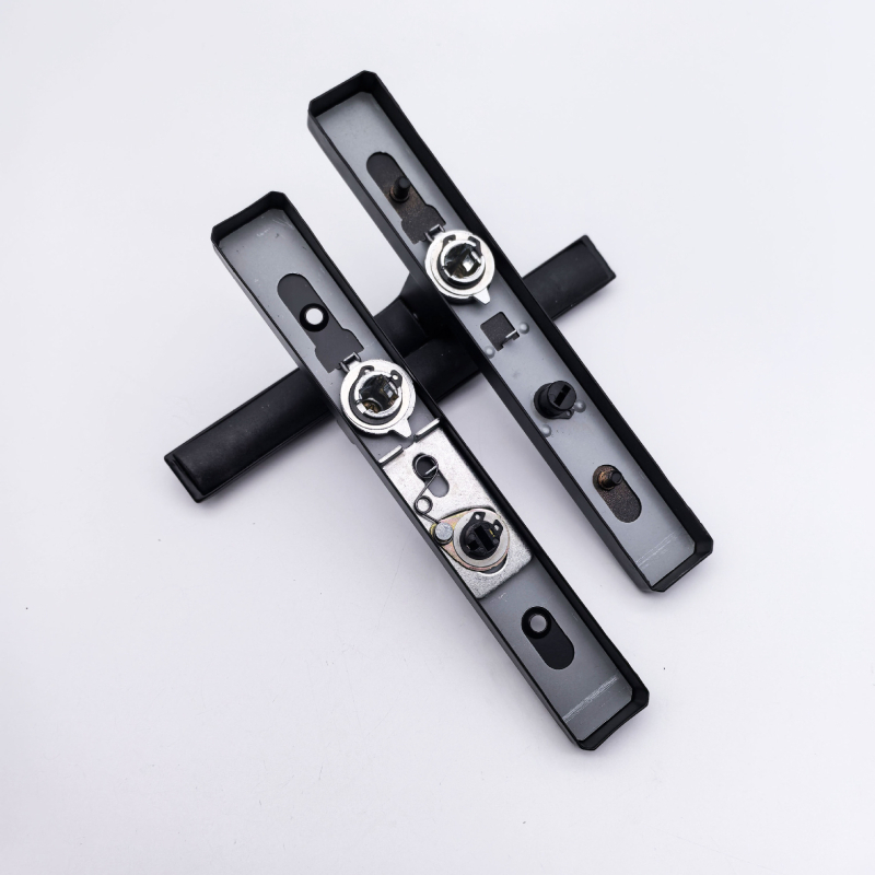 Dzelzs vannasistabas durvju atslēga ar rokturi, modelis 25, šaura mala, pilnīgi uzklāta, mūsdienīgs minimālisms