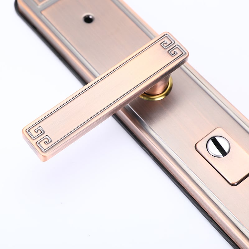 Durvju roktura slēdzene pret zādzībām ar biezāku paneli, retro ķīniešu stila, dzelzs korpuss, regulējama kreisā-labā puse, piemērota vienu vai divām durvīm